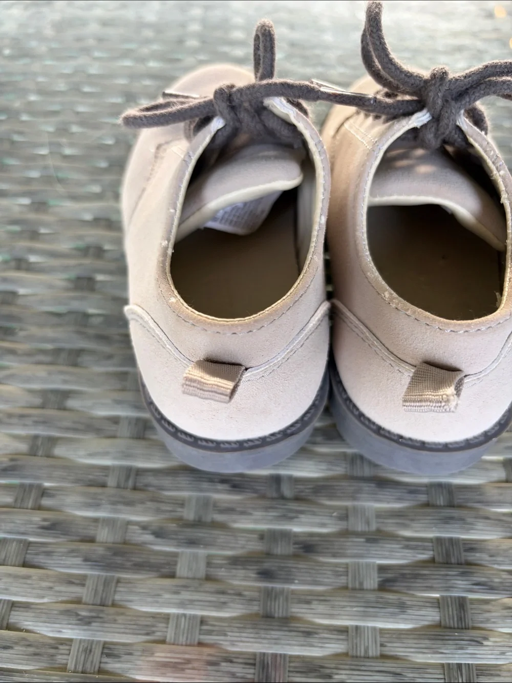 Gymboree Toddler Suede Oxford Dress Shoe Light Tan Soft Nubuck Finish Size 1